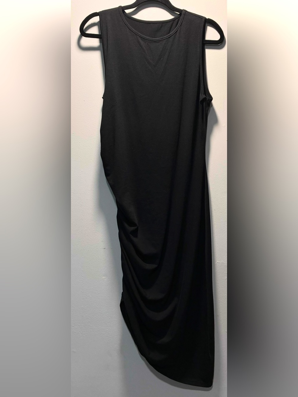 SHEIN Black Asymmetrical Draped Women’s Dress